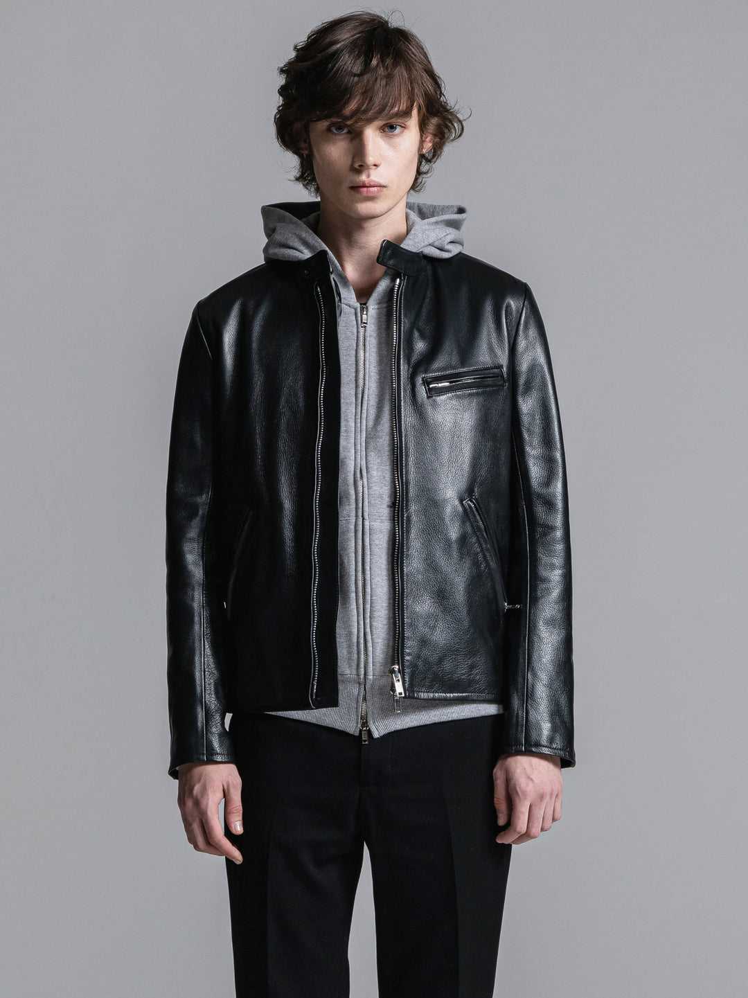 LEATHER SINGLE RIDERS JACKET [2023A/W]