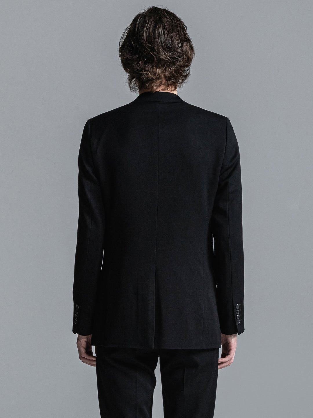 SUPER 120’S ULTRA BLACK WOOL NOTCHED MIDDLE 2B JACKET [2024S/S]