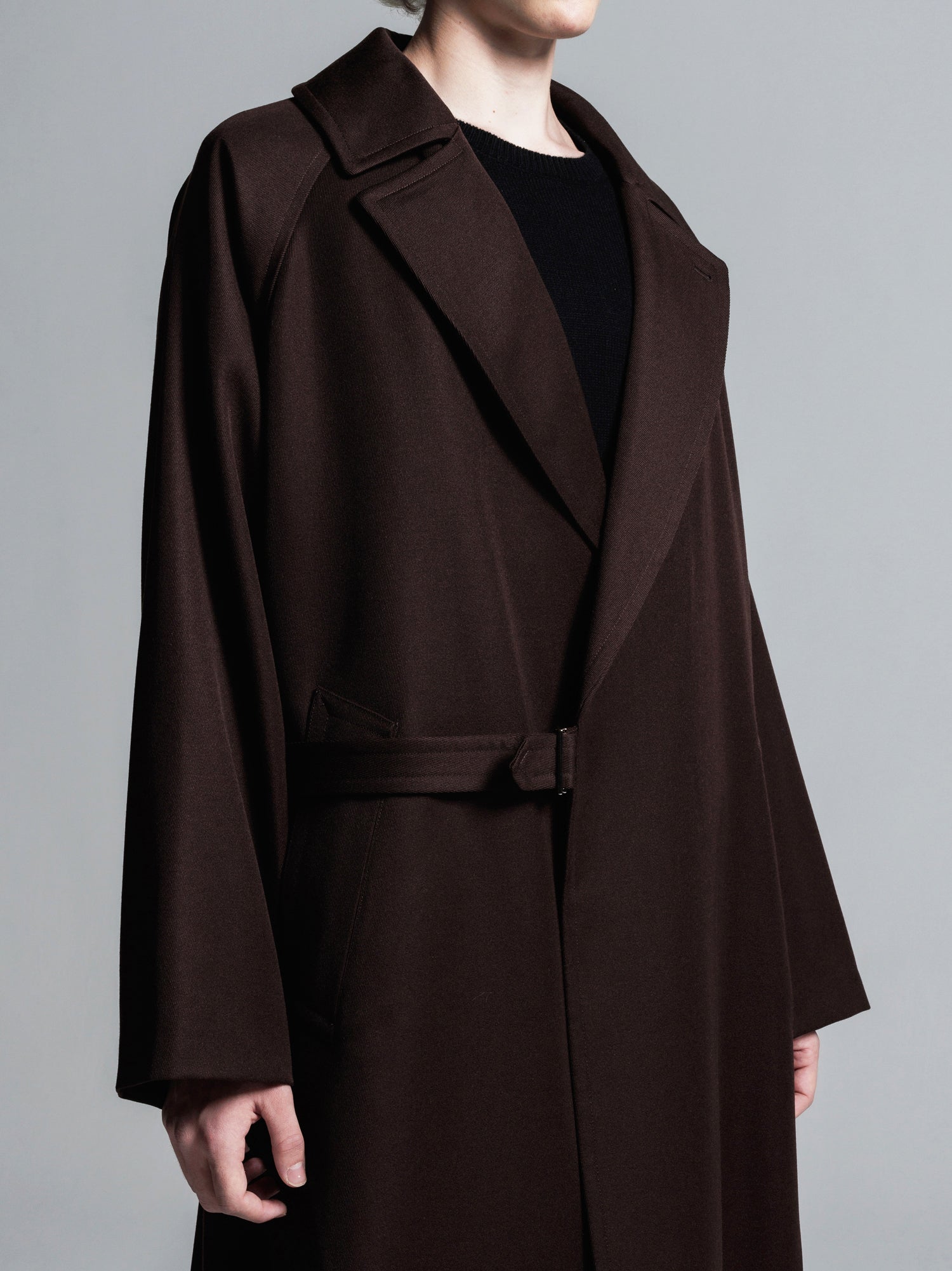 リチウムオム タイロッケンコート 46 予約商品] WOOL GABARDINE TIELOCKEN COAT | ウールギャバジン