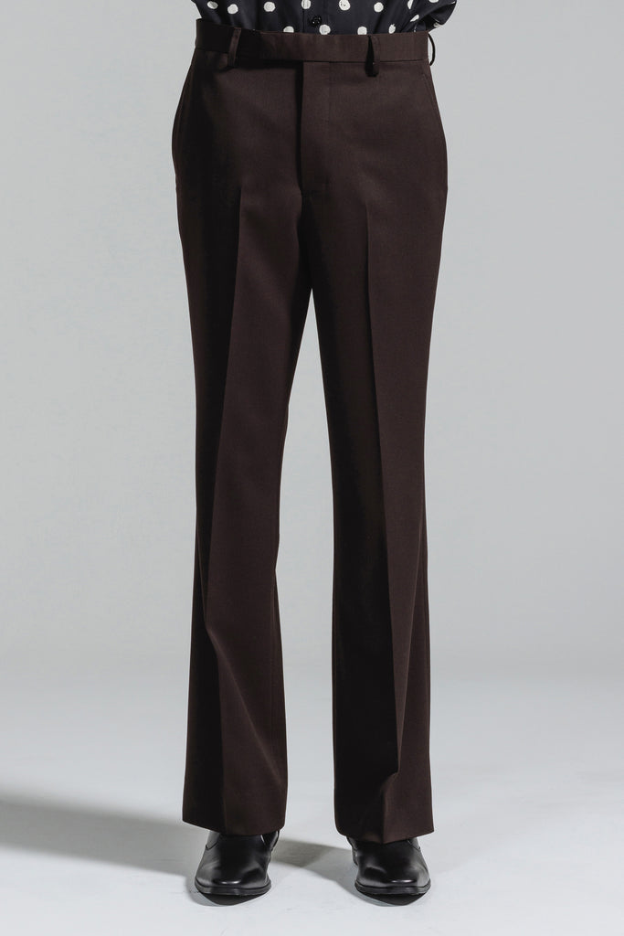 MURRAL エコレザーパンツ ブラウン flared trousers S 予約商品] FLARE TROUSERS [2025A/W] – LITHIUM ONLINE STORE