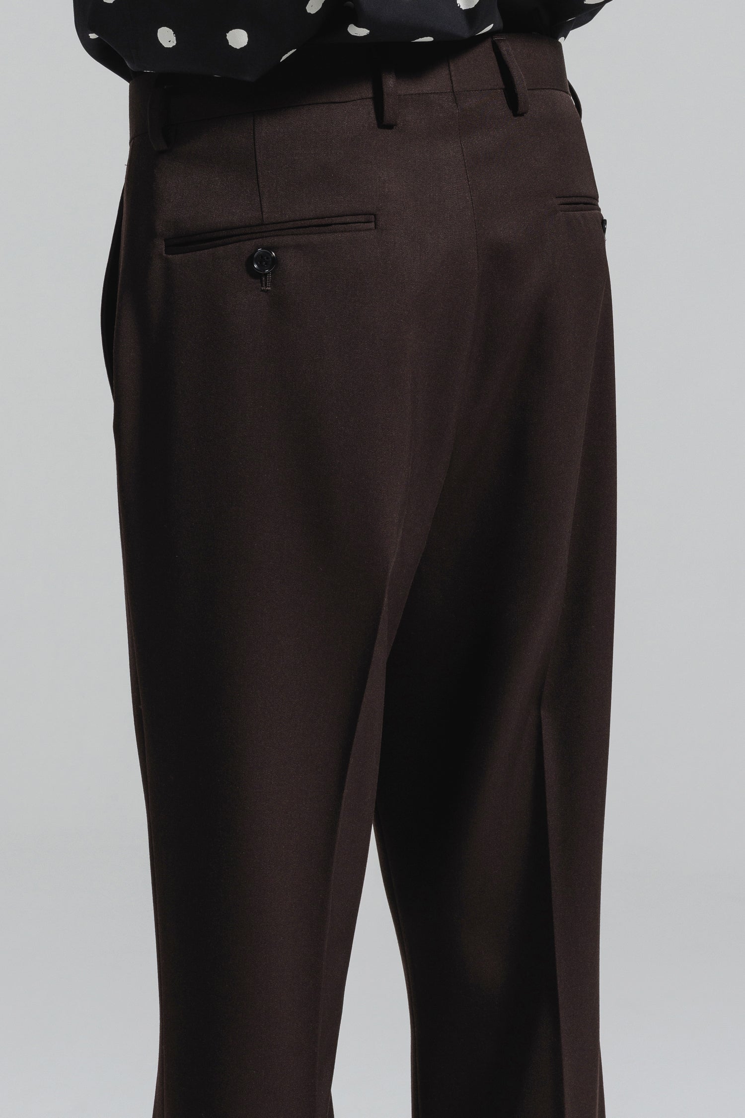 MURRAL エコレザーパンツ ブラウン flared trousers S 予約商品] FLARE TROUSERS [2025A/W] – LITHIUM ONLINE STORE