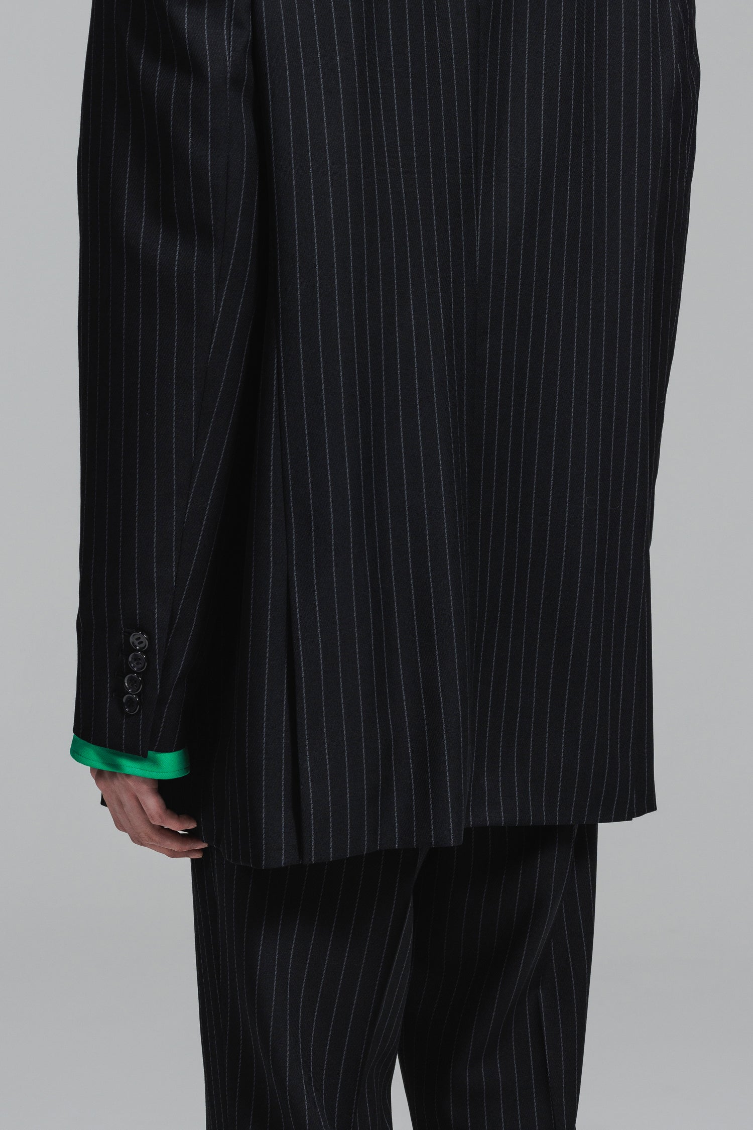 PINSTRIPE WOOL DOUBLE BREASTED 6B JACKET [2026S/S] – LITHIUM