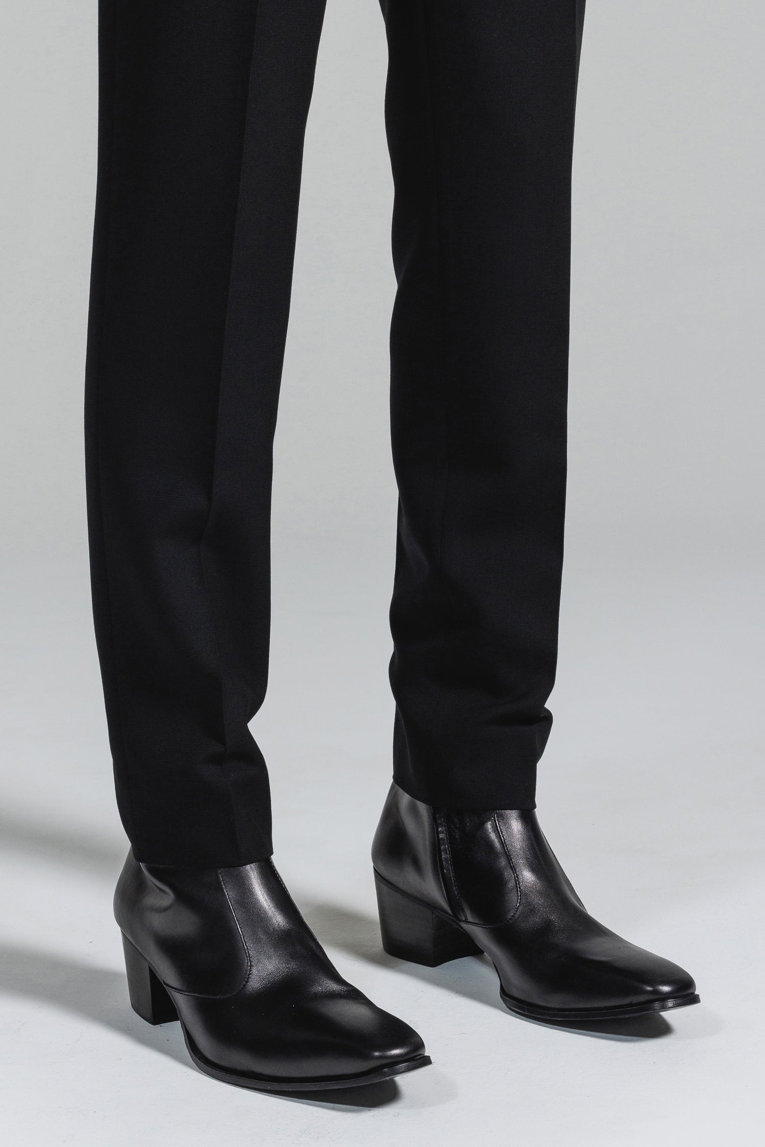 SUPER120S U-BLACK TROUSERS-SLIM STRAIGHT