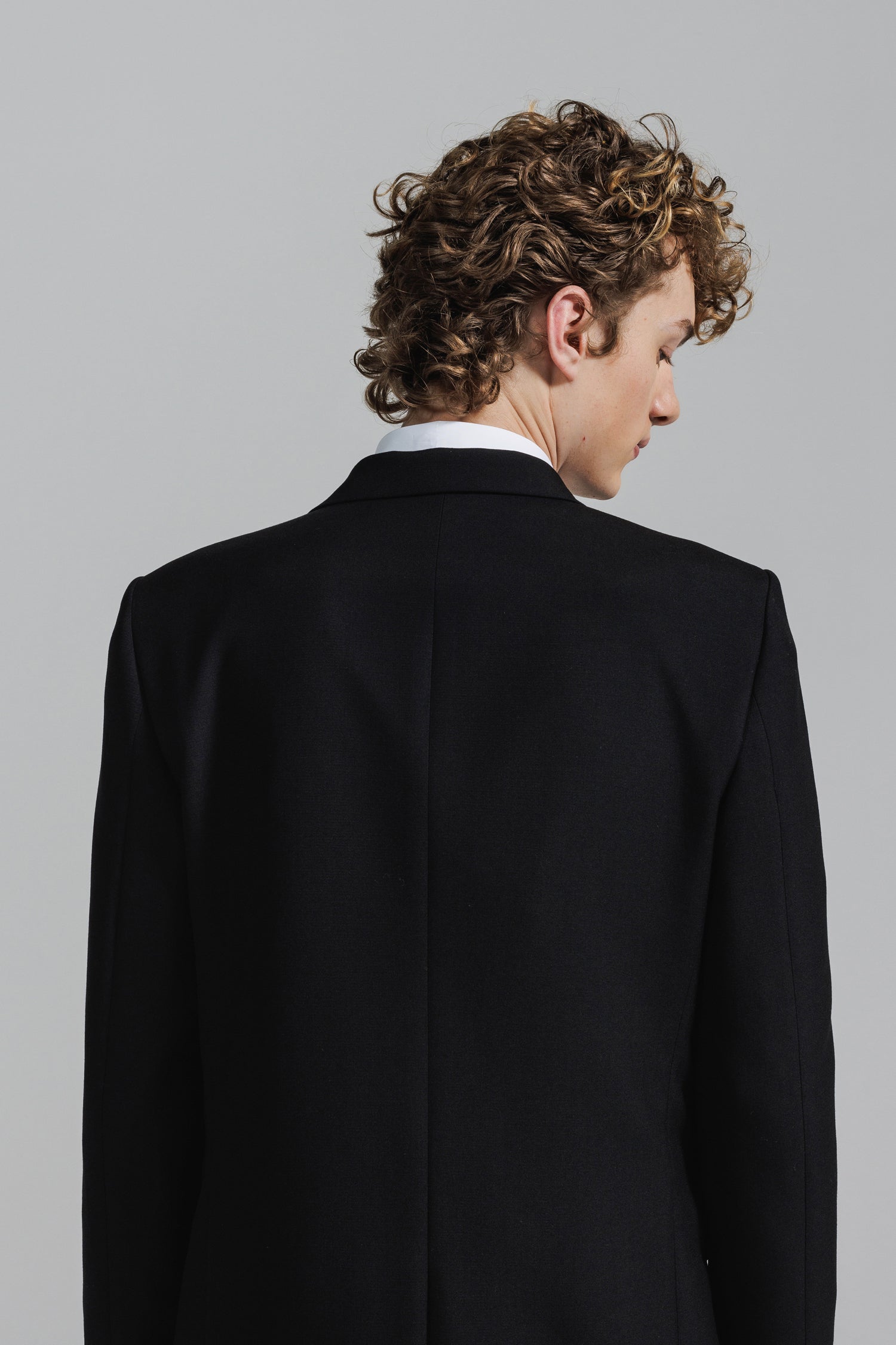 SUPER 120’S ULTRA BLACK DOESKIN WOOL NOTCHED MIDDLE 2B JACKET [2024A/W]