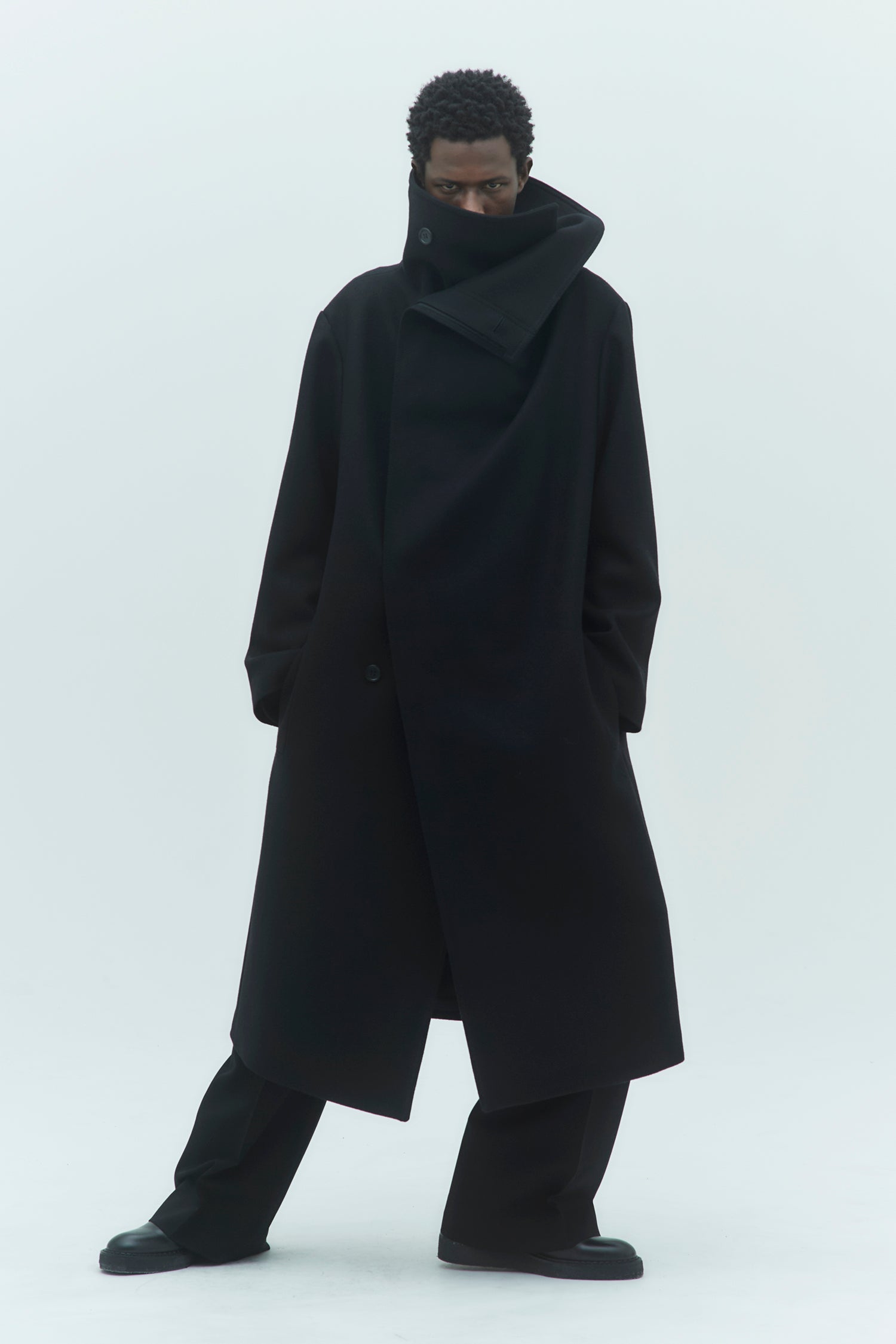 予約商品] HIGH NECK WRAP COAT | ハイネックラップコート[2025A/W