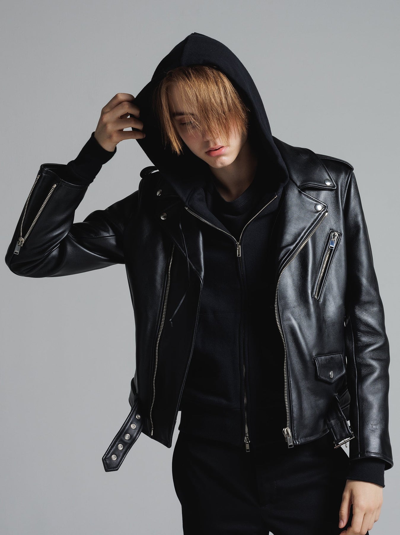 LAMB LEATHER W-RIDERS JACKET [2023A/W] – LITHIUM 