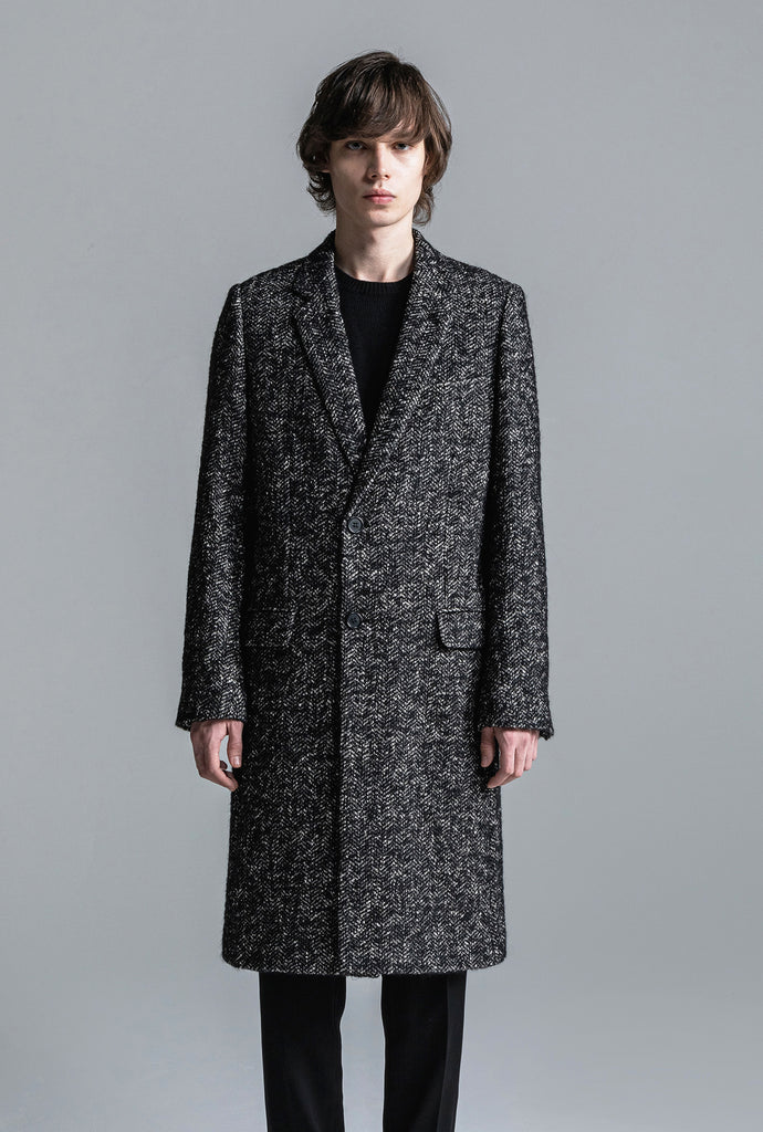 ジャケット・アウター RAFANELLI TWEED CHESTERFIELD COAT 42 os_30up_12.