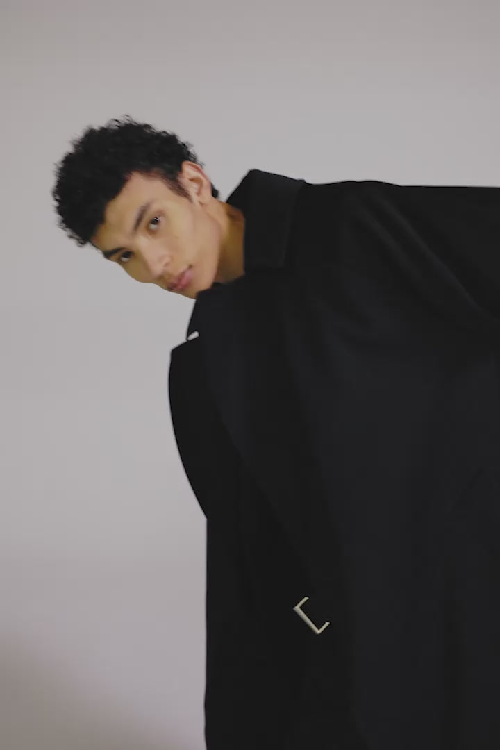 予約商品] WOOL GABARDINE TIELOCKEN COAT | ウールギャバジン