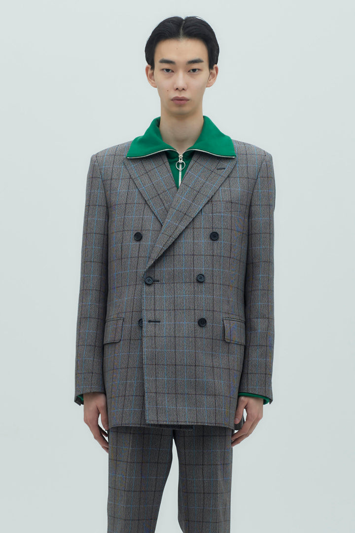 [予約商品] CHECK WOOL DOUBLE BREASTED 6B JACKET [2026A/W]