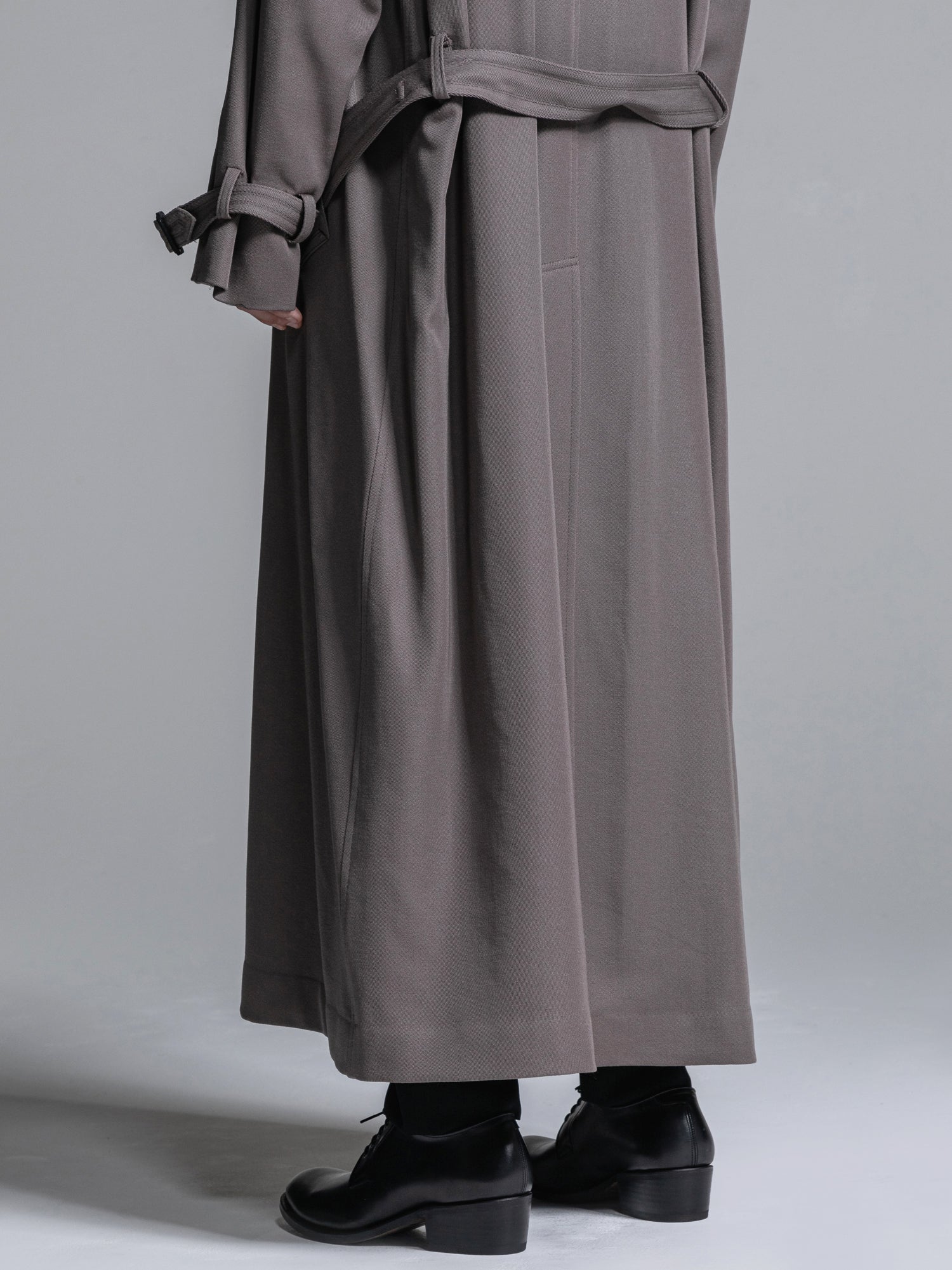 予約商品] WOOL GABARDINE OVERSIZED MAXI TRENCH COAT | ウール