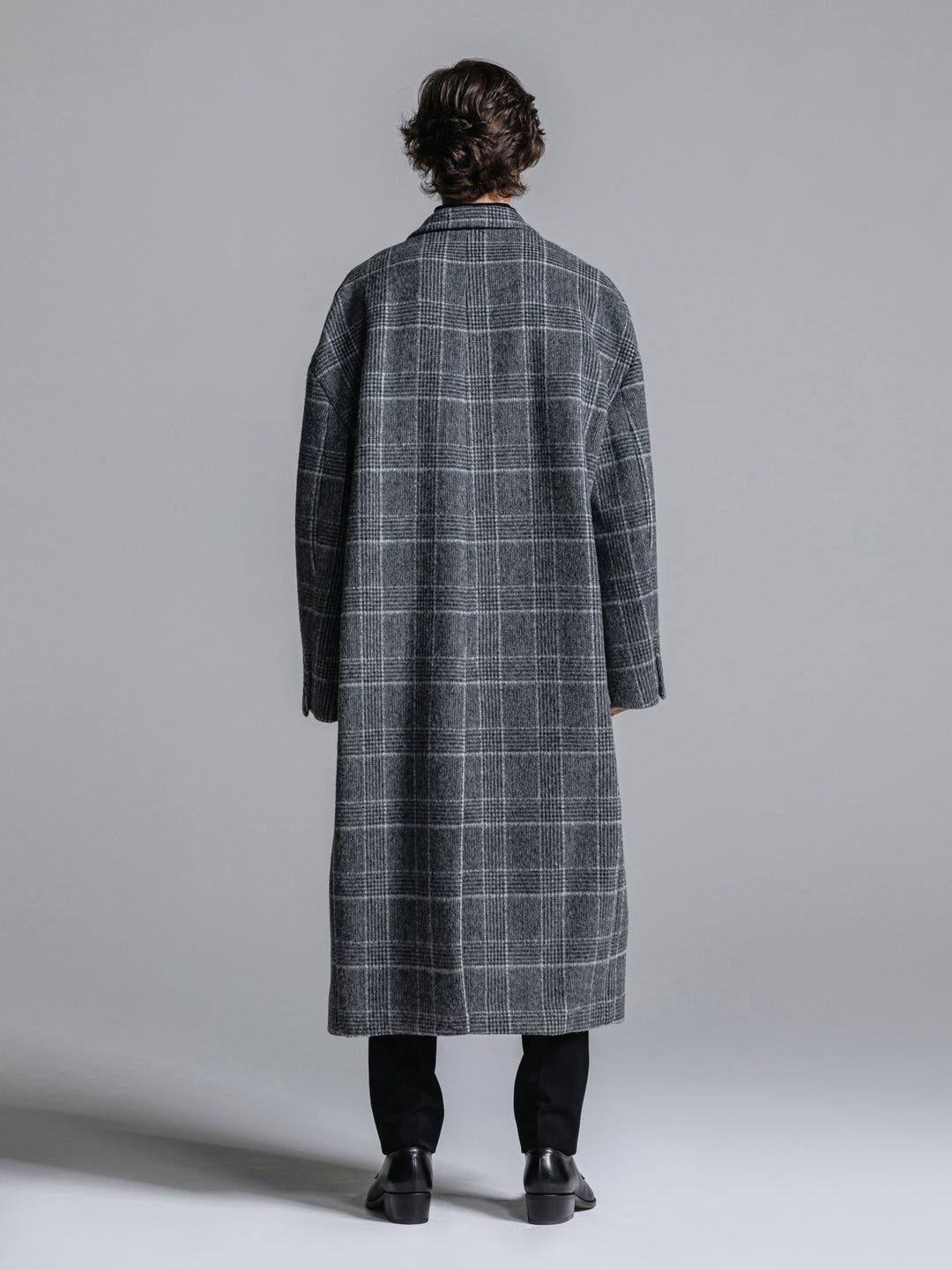 GLEN CHECK WOOL OVERSIZED COCOON CHESTERFIELD COAT [2023A/W]