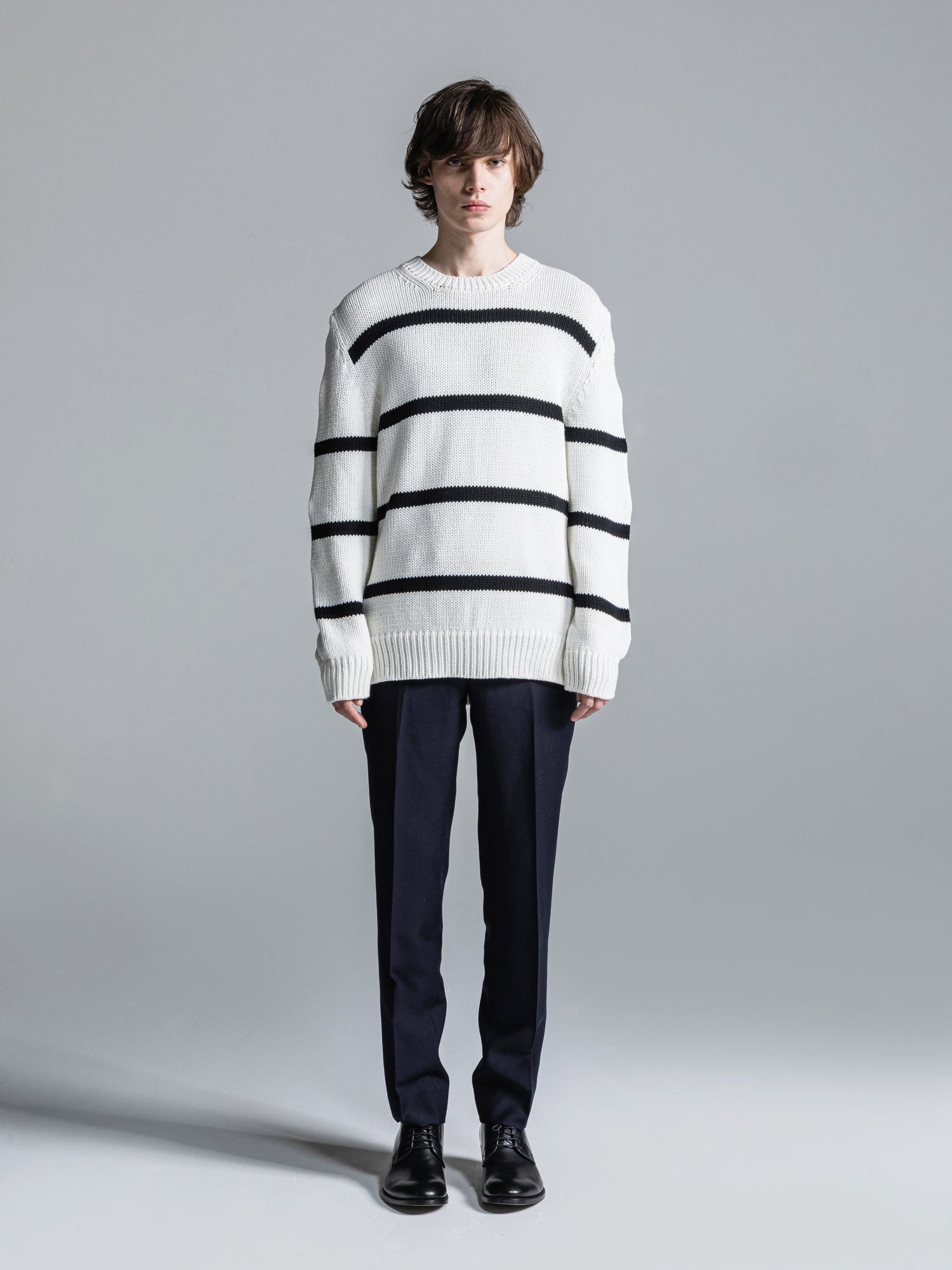 3GG WIDE BORDER CREW NECK KNIT [2023A/W] – LITHIUM ONLINE STORE