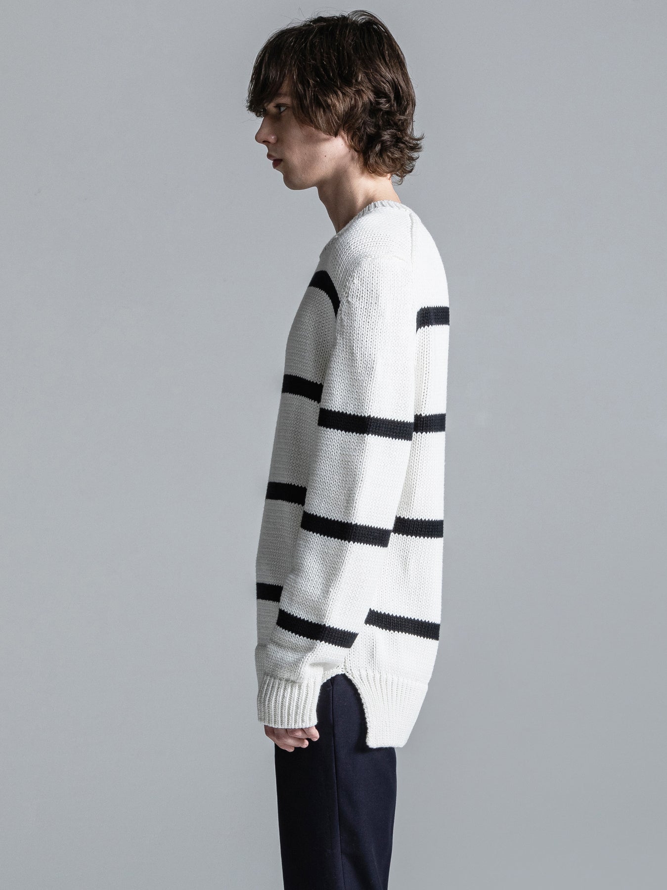 3GG WIDE BORDER CREW NECK KNIT [2023A/W] – LITHIUM ONLINE STORE