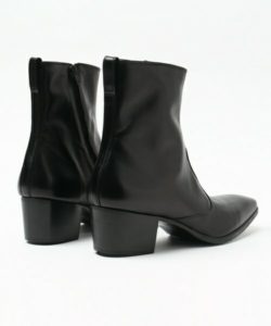 SIDE-ZIP LEATHER HEEL BOOTS [2023A/W]