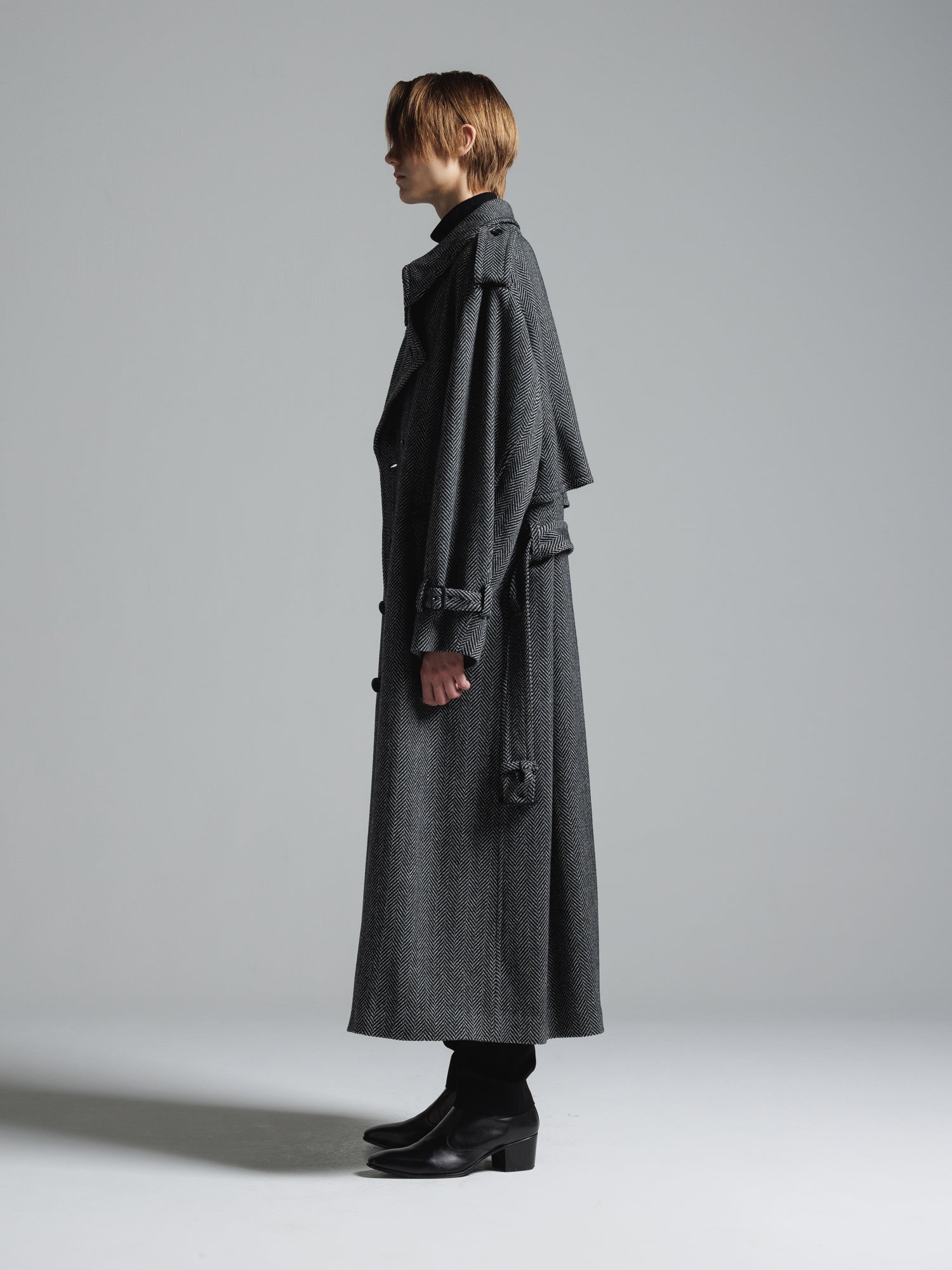 CERRUTI TWEED OVERSIZED MAXI TRENCH COAT [2023A/W] – LITHIUM 