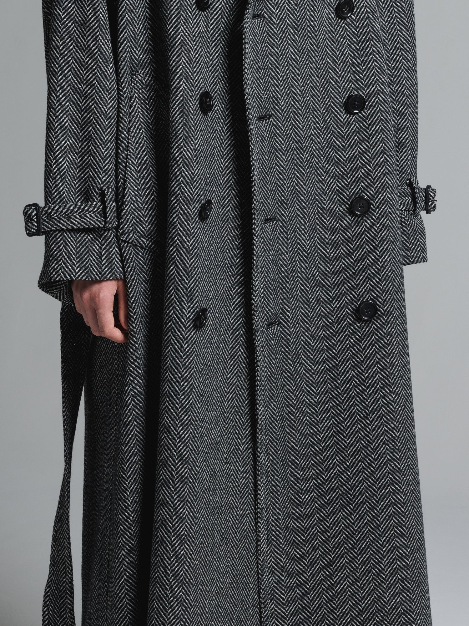 CERRUTI TWEED OVERSIZED MAXI TRENCH COAT [2023A/W] – LITHIUM 