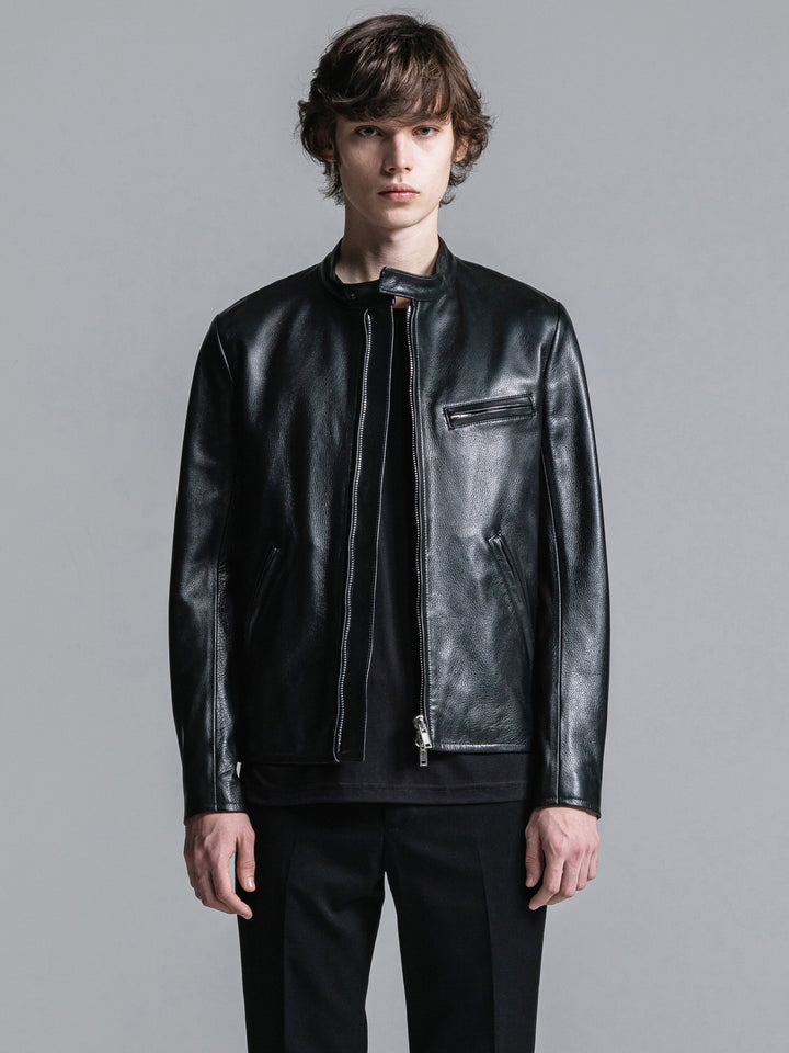 LEATHER SINGLE RIDERS JACKET [2023A/W]