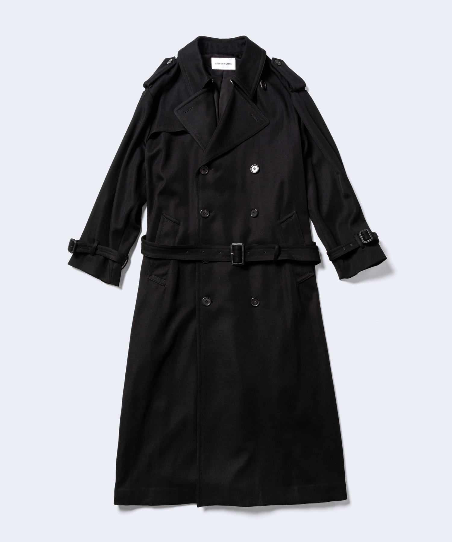 WOOL GABARDINE OVERSIZED MAXI TRENCH COAT [2023A/W]