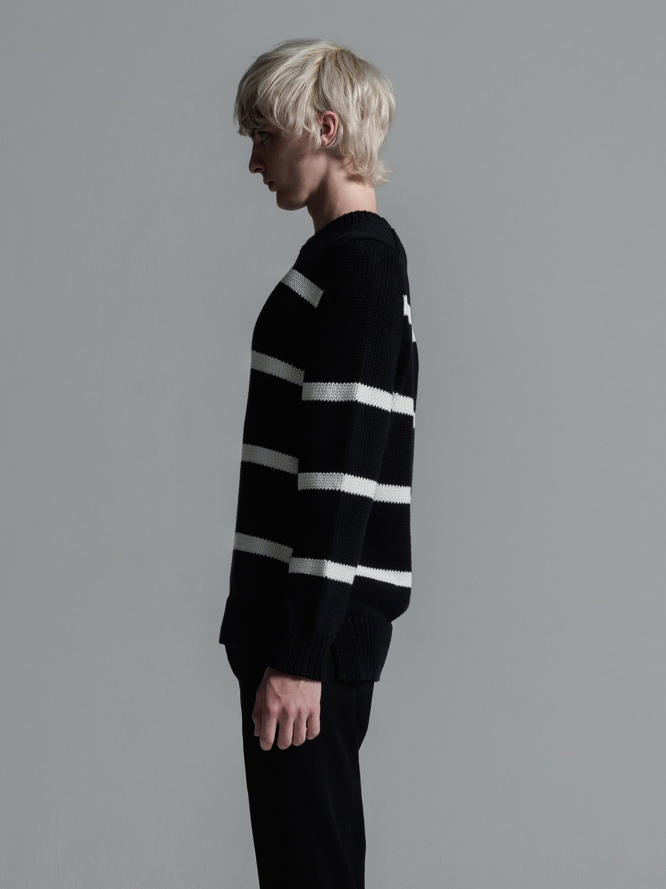 3GG WIDE BORDER CREW NECK KNIT [2023A/W] – LITHIUM ONLINE STORE